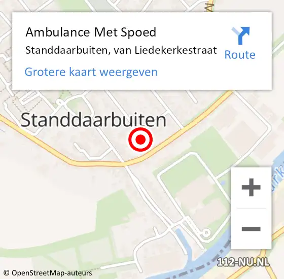 Locatie op kaart van de 112 melding: Ambulance Met Spoed Naar Standdaarbuiten, van Liedekerkestraat op 2 december 2017 07:09