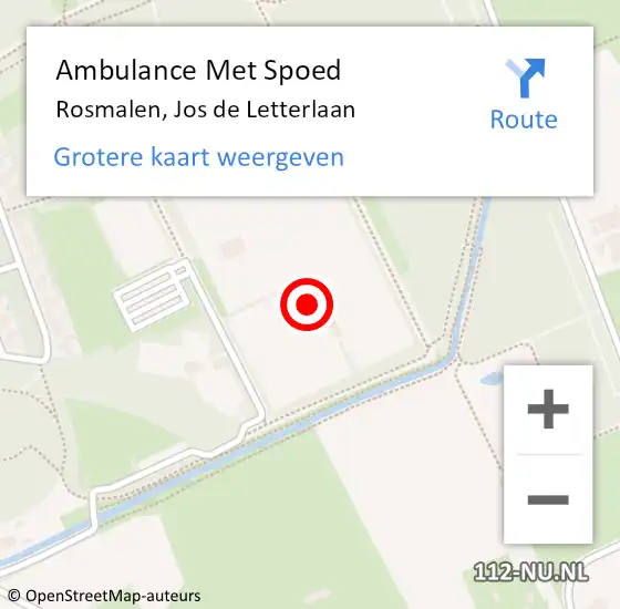 Locatie op kaart van de 112 melding: Ambulance Met Spoed Naar Rosmalen, Jos de Letterlaan op 2 december 2017 14:51