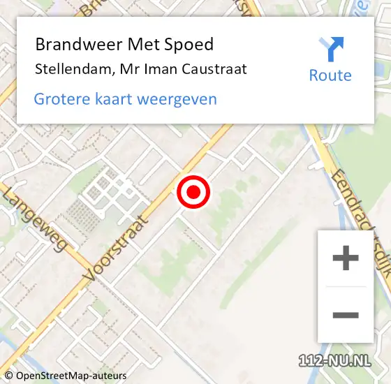 Locatie op kaart van de 112 melding: Brandweer Met Spoed Naar Stellendam, Mr Iman Caustraat op 2 december 2017 18:29