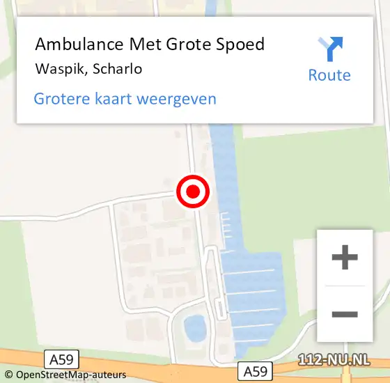 Locatie op kaart van de 112 melding: Ambulance Met Grote Spoed Naar Waspik, Scharlo op 2 december 2017 21:25