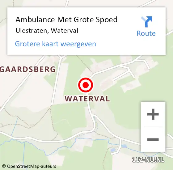 Locatie op kaart van de 112 melding: Ambulance Met Grote Spoed Naar Ulestraten, Waterval op 8 februari 2014 14:21