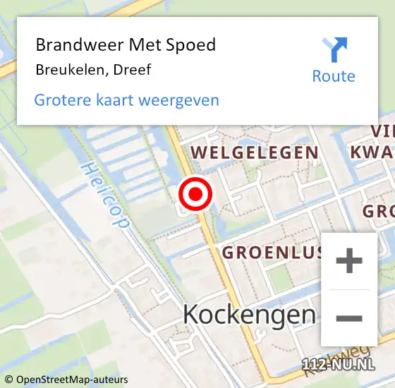 Locatie op kaart van de 112 melding: Brandweer Met Spoed Naar Breukelen, Dreef op 3 december 2017 15:31