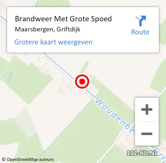 Locatie op kaart van de 112 melding: Brandweer Met Grote Spoed Naar Maarsbergen, Griftdijk op 3 december 2017 21:28