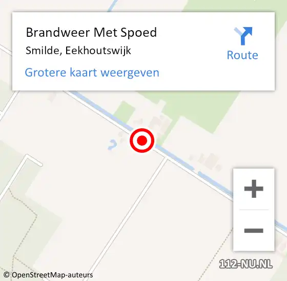 Locatie op kaart van de 112 melding: Brandweer Met Spoed Naar Smilde, Eekhoutswijk op 4 december 2017 06:25
