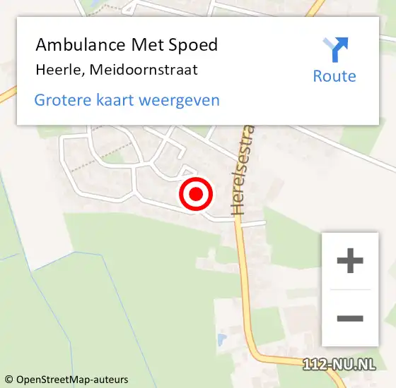 Locatie op kaart van de 112 melding: Ambulance Met Spoed Naar Heerle, Meidoornstraat op 4 december 2017 10:00