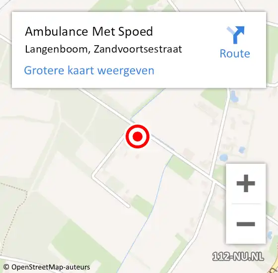 Locatie op kaart van de 112 melding: Ambulance Met Spoed Naar Langenboom, Zandvoortsestraat op 4 december 2017 11:45