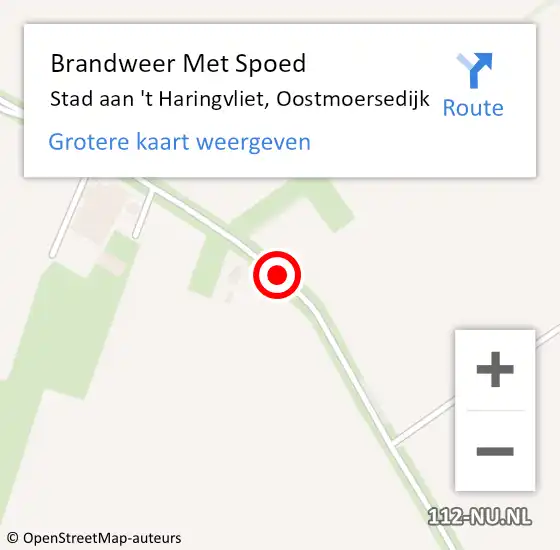 Locatie op kaart van de 112 melding: Brandweer Met Spoed Naar Stad aan 't Haringvliet, Oostmoersedijk op 4 december 2017 19:07