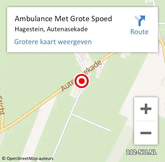 Locatie op kaart van de 112 melding: Ambulance Met Grote Spoed Naar Hagestein, Autenasekade op 4 december 2017 21:41