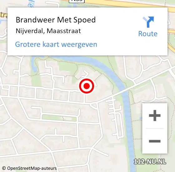 Locatie op kaart van de 112 melding: Brandweer Met Spoed Naar Nijverdal, Maasstraat op 4 december 2017 22:06