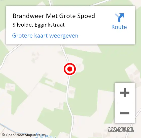 Locatie op kaart van de 112 melding: Brandweer Met Grote Spoed Naar Silvolde, Egginkstraat op 5 december 2017 06:50