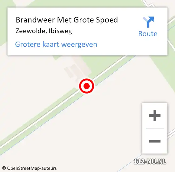 Locatie op kaart van de 112 melding: Brandweer Met Grote Spoed Naar Zeewolde, Ibisweg op 5 december 2017 12:44