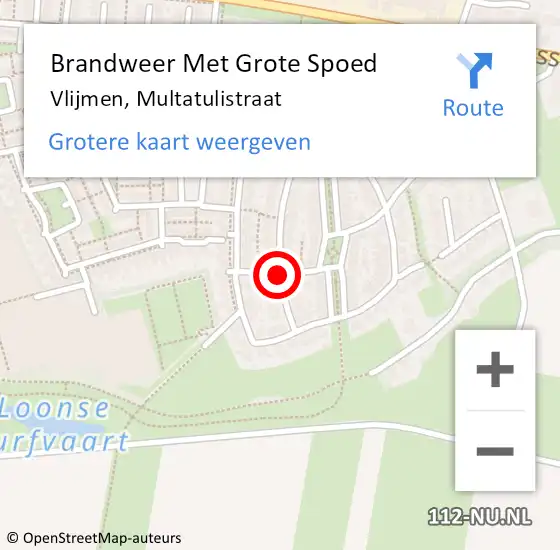 Locatie op kaart van de 112 melding: Brandweer Met Grote Spoed Naar Vlijmen, Multatulistraat op 5 december 2017 20:02