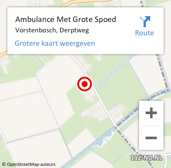 Locatie op kaart van de 112 melding: Ambulance Met Grote Spoed Naar Vorstenbosch, Derptweg op 7 december 2017 10:41