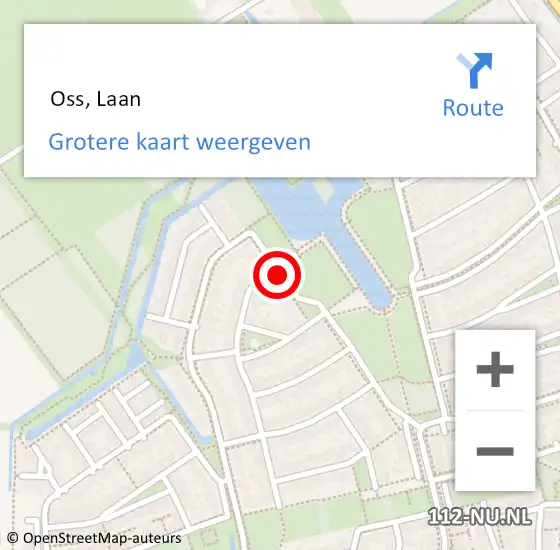 Locatie op kaart van de 112 melding:  Oss, Laan op 7 december 2017 23:46