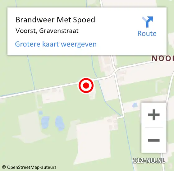 Locatie op kaart van de 112 melding: Brandweer Met Spoed Naar Voorst, Gravenstraat op 8 december 2017 09:04