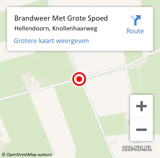 Locatie op kaart van de 112 melding: Brandweer Met Grote Spoed Naar Hellendoorn, Knollenhaarweg op 8 december 2017 19:25