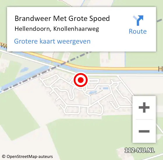 Locatie op kaart van de 112 melding: Brandweer Met Grote Spoed Naar Hellendoorn, Knollenhaarweg op 8 december 2017 19:30