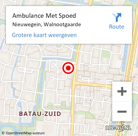 Locatie op kaart van de 112 melding: Ambulance Met Spoed Naar Nieuwegein, Walnootgaarde op 8 december 2017 19:34