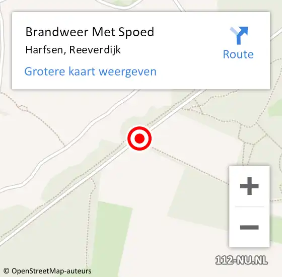 Locatie op kaart van de 112 melding: Brandweer Met Spoed Naar Harfsen, Reeverdijk op 9 december 2017 10:22