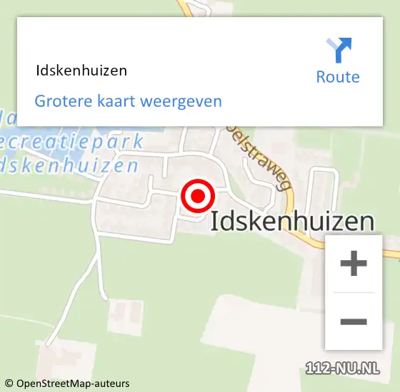 Locatie op kaart van de 112 melding:  Idskenhuizen op 9 december 2017 11:40