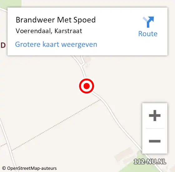 Locatie op kaart van de 112 melding: Brandweer Met Spoed Naar Voerendaal, Karstraat op 9 december 2017 17:42