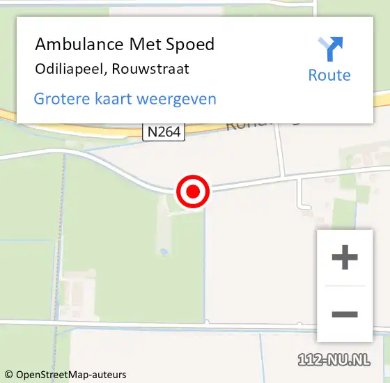 Locatie op kaart van de 112 melding: Ambulance Met Spoed Naar Odiliapeel, Rouwstraat op 9 december 2017 18:15