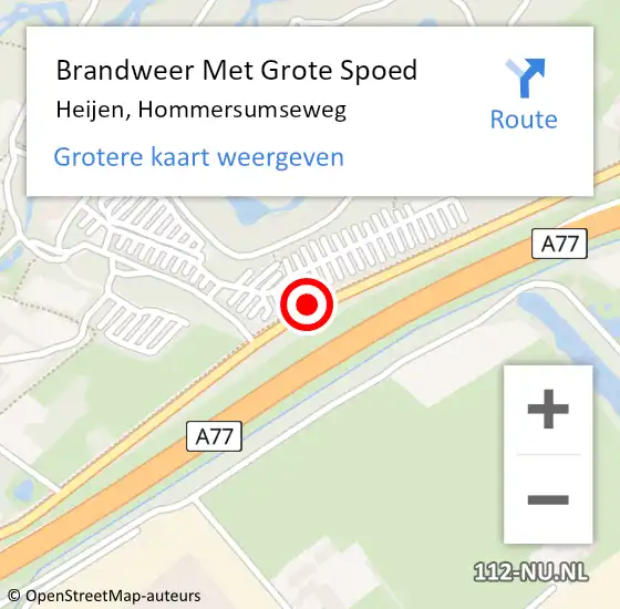 Locatie op kaart van de 112 melding: Brandweer Met Grote Spoed Naar Heijen, Hommersumseweg op 9 december 2017 20:24