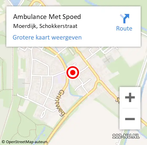 Locatie op kaart van de 112 melding: Ambulance Met Spoed Naar Moerdijk, Schokkerstraat op 10 december 2017 02:14