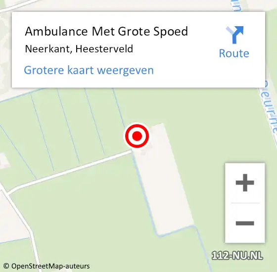 Locatie op kaart van de 112 melding: Ambulance Met Grote Spoed Naar Neerkant, Heesterveld op 10 december 2017 12:46