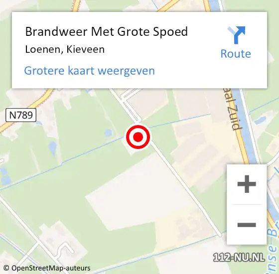 Locatie op kaart van de 112 melding: Brandweer Met Grote Spoed Naar Loenen, Kieveen op 10 december 2017 15:42