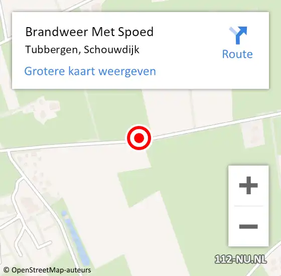 Locatie op kaart van de 112 melding: Brandweer Met Spoed Naar Tubbergen, Schouwdijk op 10 december 2017 18:11