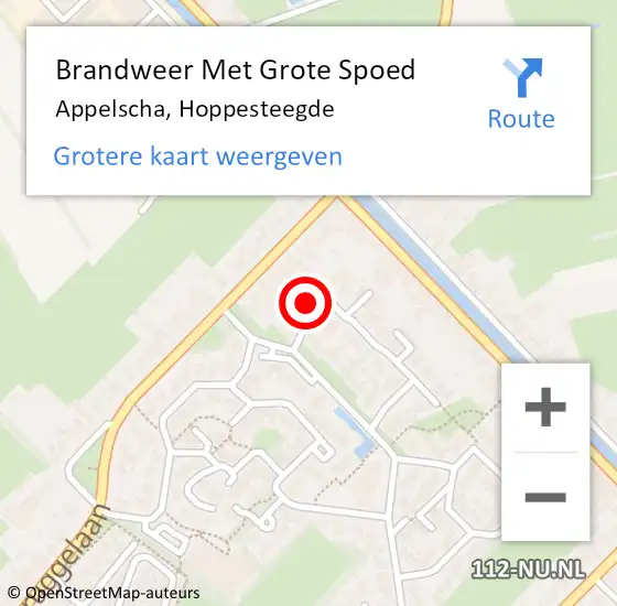 Locatie op kaart van de 112 melding: Brandweer Met Grote Spoed Naar Appelscha, Hoppesteegde op 10 december 2017 21:57