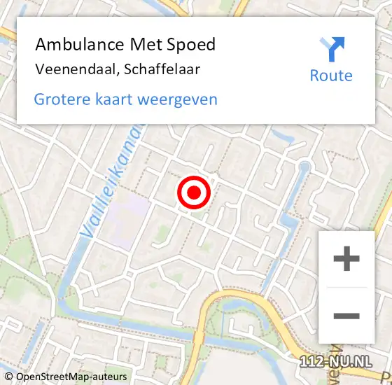 Locatie op kaart van de 112 melding: Ambulance Met Spoed Naar Veenendaal, Schaffelaar op 10 december 2017 22:59