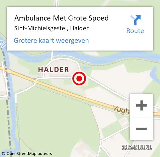 Locatie op kaart van de 112 melding: Ambulance Met Grote Spoed Naar Sint-Michielsgestel, Halder op 11 december 2017 07:19