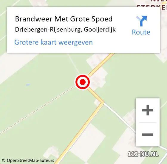 Locatie op kaart van de 112 melding: Brandweer Met Grote Spoed Naar Driebergen-Rijsenburg, Gooijerdijk op 11 december 2017 17:08