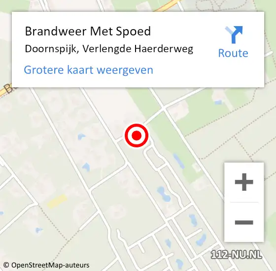 Locatie op kaart van de 112 melding: Brandweer Met Spoed Naar Doornspijk, Verlengde Haerderweg op 11 december 2017 23:31