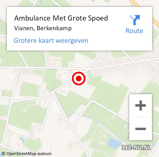 Locatie op kaart van de 112 melding: Ambulance Met Grote Spoed Naar Vianen, Berkenkamp op 12 december 2017 13:37