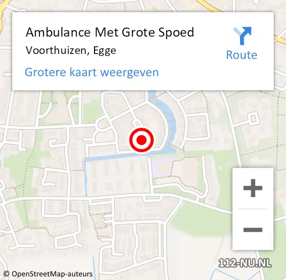 Locatie op kaart van de 112 melding: Ambulance Met Grote Spoed Naar Voorthuizen, Egge op 13 december 2017 04:15