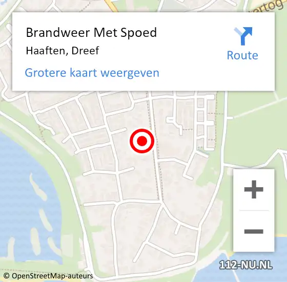 Locatie op kaart van de 112 melding: Brandweer Met Spoed Naar Haaften, Dreef op 13 december 2017 17:13