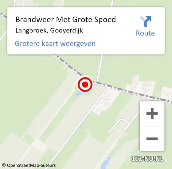 Locatie op kaart van de 112 melding: Brandweer Met Grote Spoed Naar Langbroek, Gooyerdijk op 13 december 2017 17:27