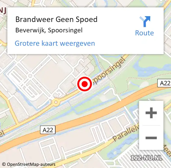 Locatie op kaart van de 112 melding: Brandweer Geen Spoed Naar Beverwijk, Spoorsingel op 13 december 2017 21:00