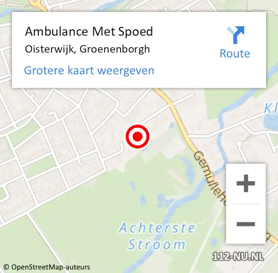 Locatie op kaart van de 112 melding: Ambulance Met Spoed Naar Oisterwijk, Groenenborgh op 14 december 2017 04:06