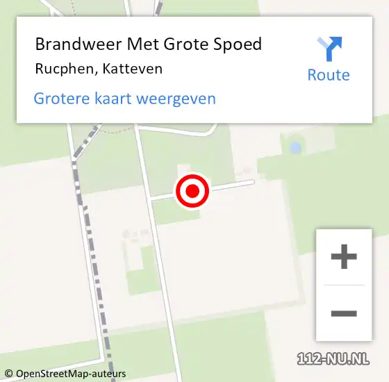 Locatie op kaart van de 112 melding: Brandweer Met Grote Spoed Naar Rucphen, Katteven op 10 februari 2014 00:55