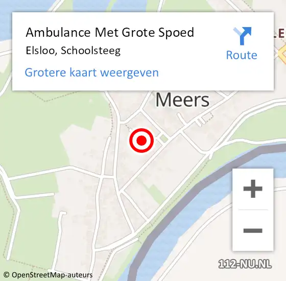 Locatie op kaart van de 112 melding: Ambulance Met Grote Spoed Naar Elsloo, Schoolsteeg op 10 februari 2014 06:09