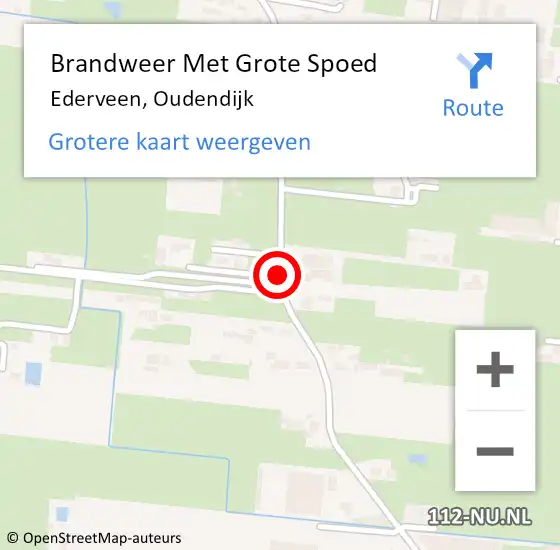 Locatie op kaart van de 112 melding: Brandweer Met Grote Spoed Naar Ederveen, Oudendijk op 15 december 2017 20:05