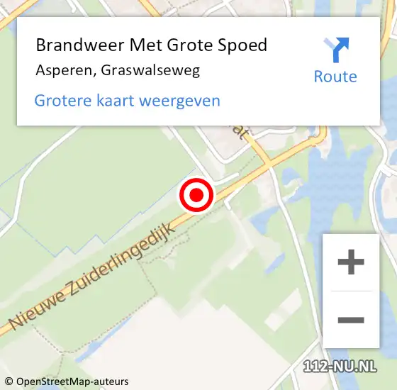 Locatie op kaart van de 112 melding: Brandweer Met Grote Spoed Naar Asperen, Graswalseweg op 15 december 2017 20:46