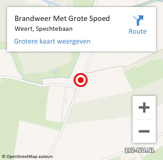 Locatie op kaart van de 112 melding: Brandweer Met Grote Spoed Naar Weert, Spechtebaan op 15 december 2017 21:38