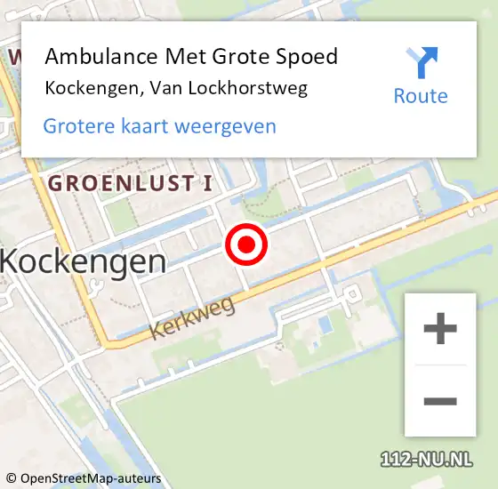 Locatie op kaart van de 112 melding: Ambulance Met Grote Spoed Naar Kockengen, Van Lockhorstweg op 16 december 2017 00:26