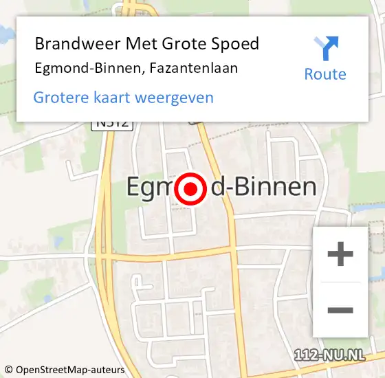 Locatie op kaart van de 112 melding: Brandweer Met Grote Spoed Naar Egmond-Binnen, Fazantenlaan op 16 december 2017 10:49