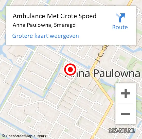 Locatie op kaart van de 112 melding: Ambulance Met Grote Spoed Naar Anna Paulowna, Smaragd op 16 december 2017 13:03